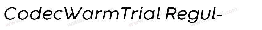 CodecWarmTrial Regul字体转换 CodecWarmTrial Regul字体转换